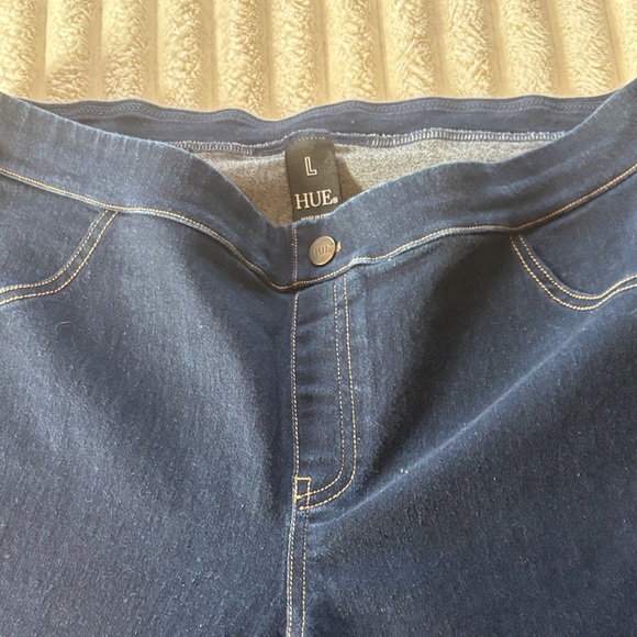 HUE Indigo Blue Jeans large. NEW! - Picture 2 of 4
